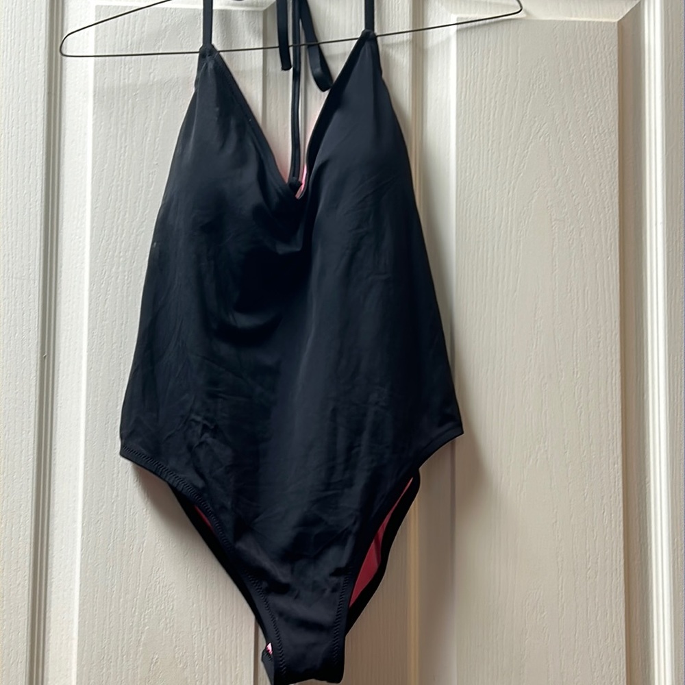 Victoria secret pink collection black one piece bathing suit